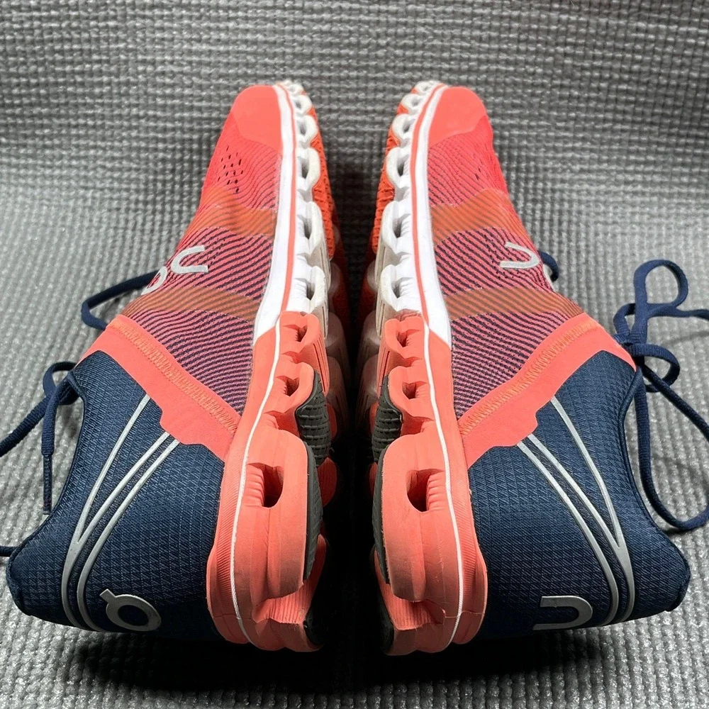 On Cloudflow Athletic Shoes‎ Womens 7.5 Red Blue Mesh Running Outdoor Gym Active